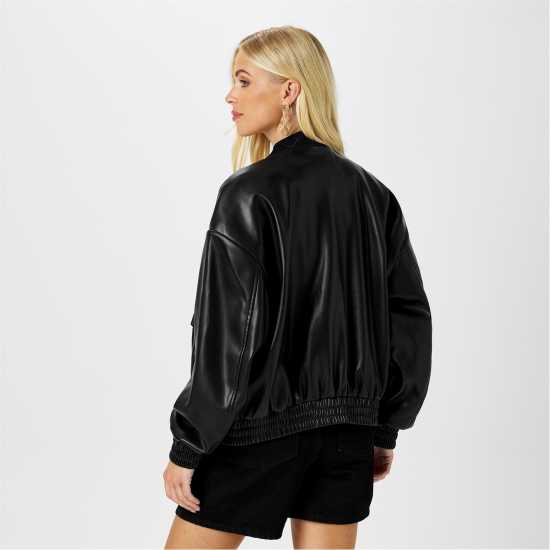 Biba Пилотско Яке Women's  Faux Leather Long Sleeve Bomber Jacket  