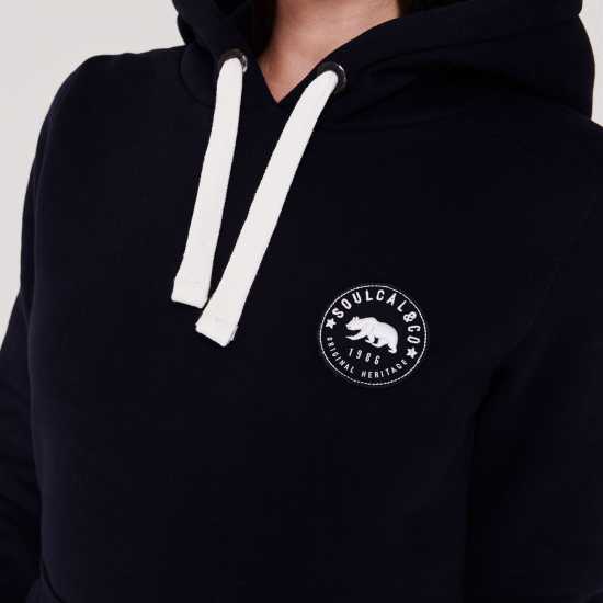 Soulcal Signature Oth Hoodie Ladies Морска синьо Дамски суичъри и блузи с качулки