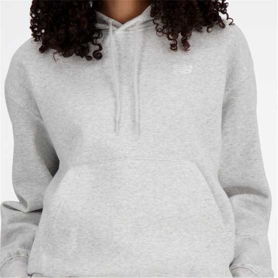 New Balance Balance French Terry Hoody Womens Grey Marl Дамски суичъри и блузи с качулки