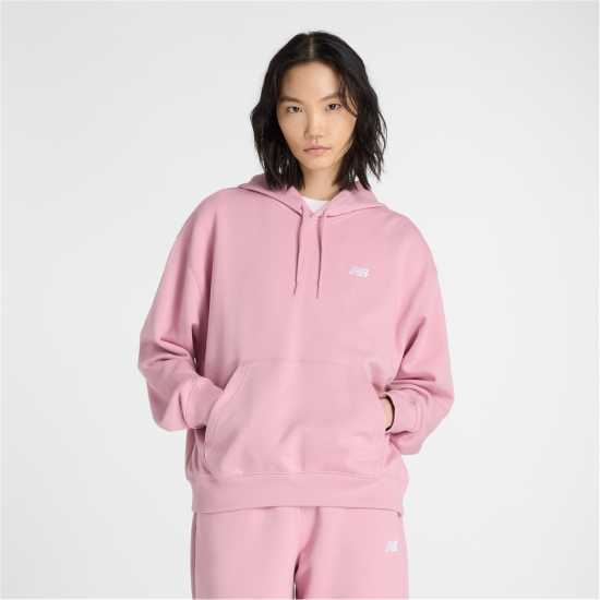 New Balance Balance French Terry Hoody Womens Pink Дамски суичъри и блузи с качулки