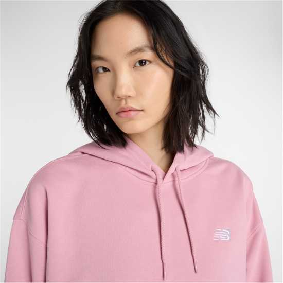 New Balance Balance French Terry Hoody Womens Pink Дамски суичъри и блузи с качулки