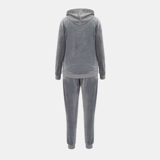 Miso Women Velour Tracksuit Grey Дамски спортни екипи