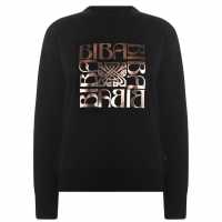 Biba Foil Logo Sweatshirt Black 