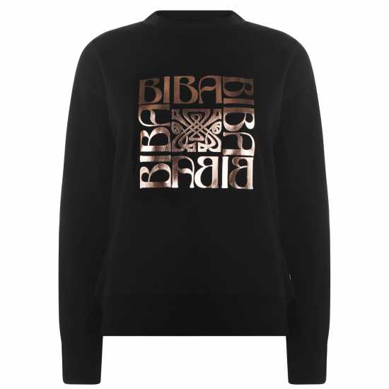 Biba Foil Logo Sweatshirt Black 