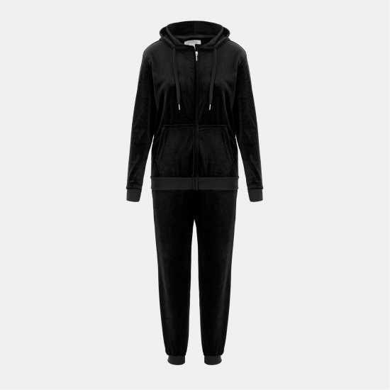 Miso Women Velour Tracksuit Black Дамски спортни екипи