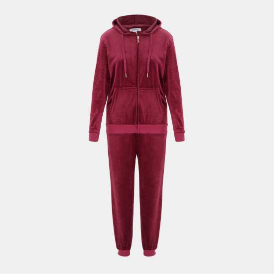 Miso Women Velour Tracksuit Fuchsia Дамски спортни екипи