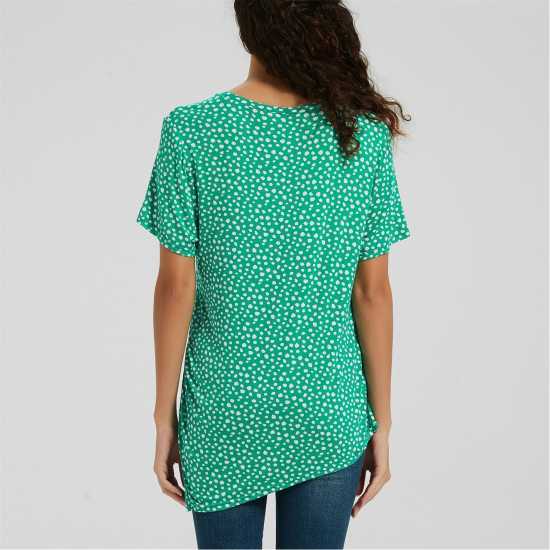 Дамски тениски и фланелки Be You Ruched Side Top Зелена точка Be You Ruched Side Top Зелена точка Дамски тениски и фланелки