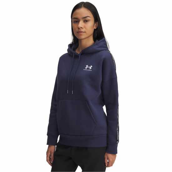 Under Armour Icon Flc Tape Hd Ld54 Измито тъмносиньо Дамски суичъри и блузи с качулки