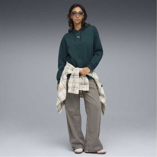 Puma Essentials Oversized Hoodie Зелена Терен 