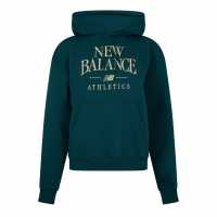New Balance Womens Trackside Pull Over Hoody Navy