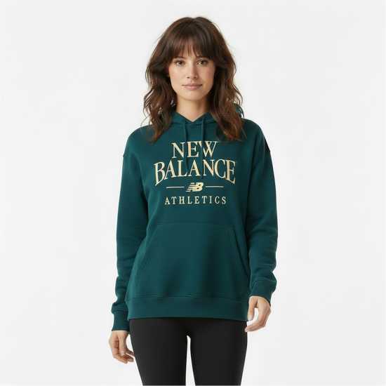 New Balance Womens Trackside Pull Over Hoody Navy New Balance Womens Trackside Pull Over Hoody Navy