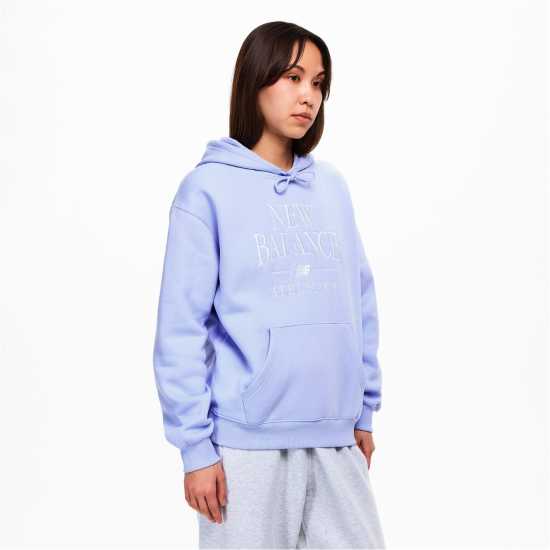 New Balance Womens Trackside Pull Over Hoody Lilac New Balance Womens Trackside Pull Over Hoody Lilac