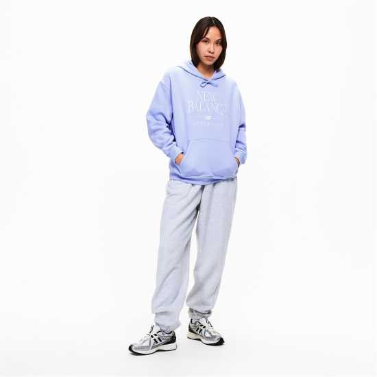 New Balance Womens Trackside Pull Over Hoody Lilac New Balance Womens Trackside Pull Over Hoody Lilac