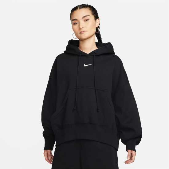 Nike Sportswear Phoenix Fleece Women's Over-Oversized Pullover Hoodie Черно/Бяло Дамски суичъри и блузи с качулки