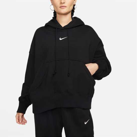 Nike Sportswear Phoenix Fleece Women's Over-Oversized Pullover Hoodie Черно/Бяло Дамски суичъри и блузи с качулки