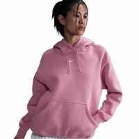 Nike Sportswear Phoenix Fleece Women's Over-Oversized Pullover Hoodie Розово/Бяло Дамски суичъри и блузи с качулки