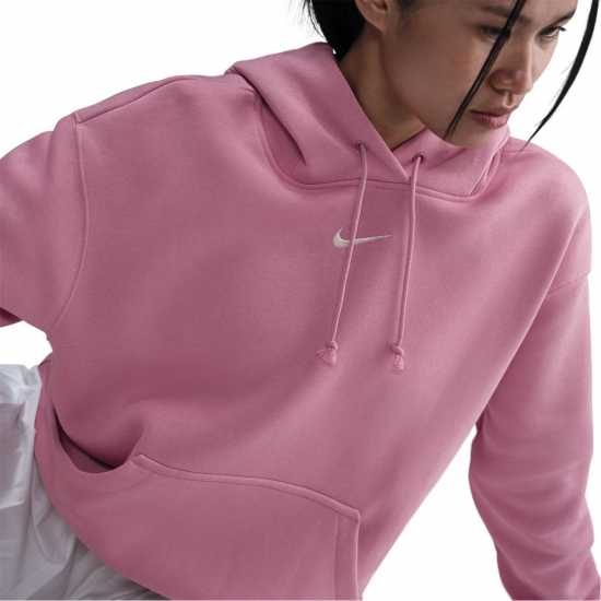 Nike Sportswear Phoenix Fleece Women's Over-Oversized Pullover Hoodie Розово/Бяло Дамски суичъри и блузи с качулки