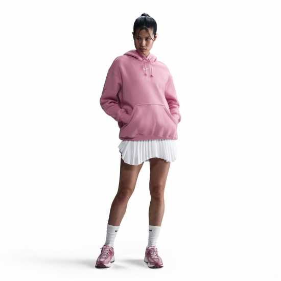 Nike Sportswear Phoenix Fleece Women's Over-Oversized Pullover Hoodie Розово/Бяло Дамски суичъри и блузи с качулки