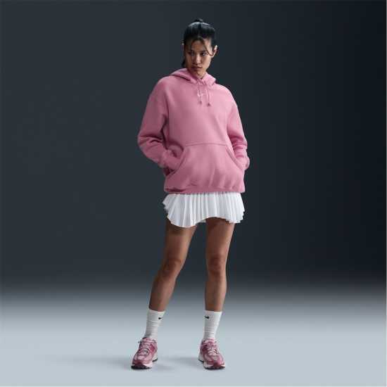 Nike Sportswear Phoenix Fleece Women's Over-Oversized Pullover Hoodie Розово/Бяло Дамски суичъри и блузи с качулки