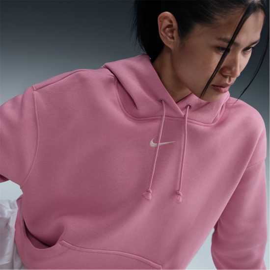 Nike Sportswear Phoenix Fleece Women's Over-Oversized Pullover Hoodie Розово/Бяло Дамски суичъри и блузи с качулки