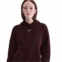 Nike Sportswear Phoenix Fleece Women's Over-Oversized Pullover Hoodie Burgundy Crush Дамски суичъри и блузи с качулки