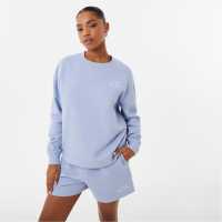 Jack Wills Loose Fit Crew Sweater Soft Blue Дамски суичъри и блузи с качулки