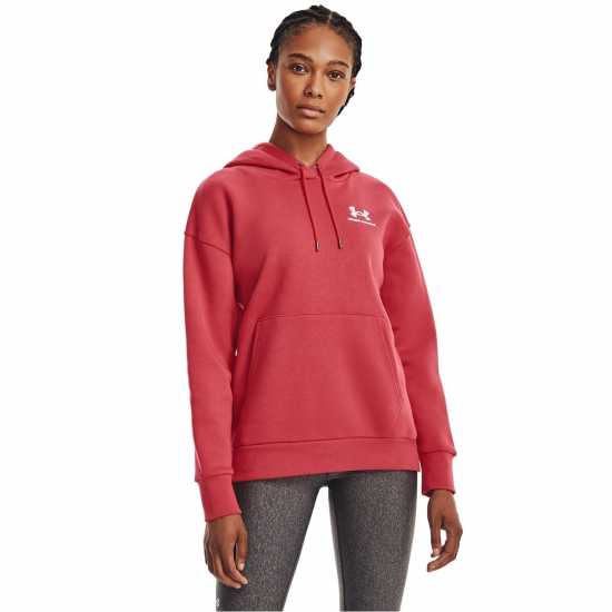 Under Armour Essential Hoodie Womens Red Дамски суичъри и блузи с качулки