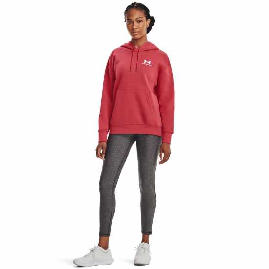 Under Armour Essential Hoodie Womens Red Дамски суичъри и блузи с качулки