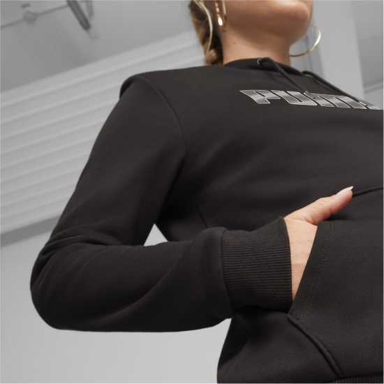 Puma Mass Merchants Hoodie Fl Hoody Womens Черно Пума Дамски суичъри и блузи с качулки