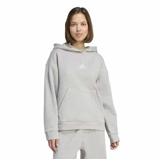 Adidas Glitter Over-The-Head Hoodie Сребърно 