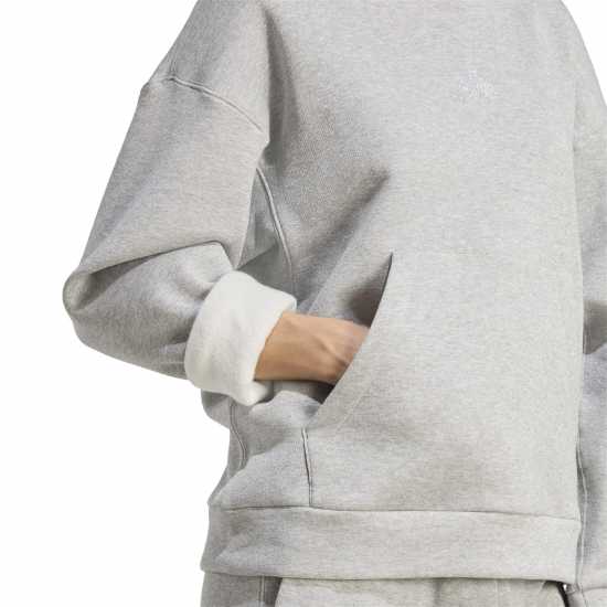 Adidas Glitter Over-The-Head Hoodie Сребърно 