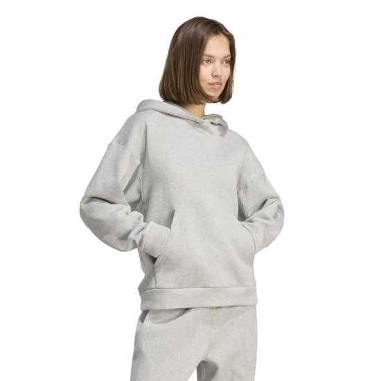 Adidas Glitter Over-The-Head Hoodie Сребърно 