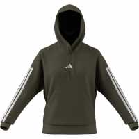 Adidas Essentials 3-Stripes Fleece Hoodie Олива 