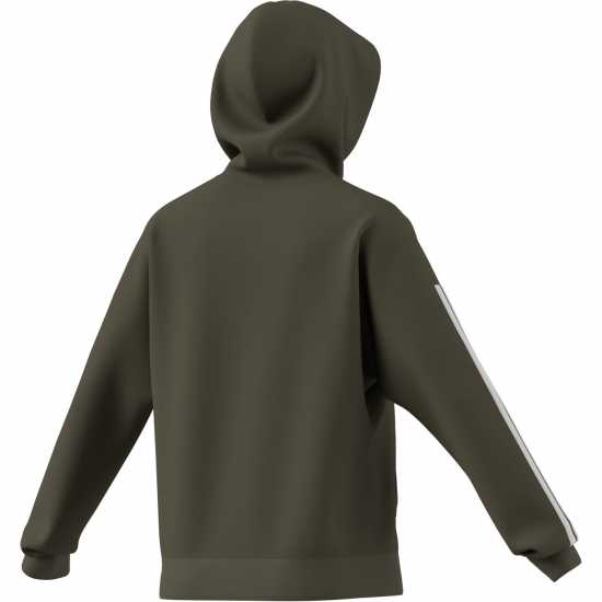 Adidas Essentials 3-Stripes Fleece Hoodie Олива 
