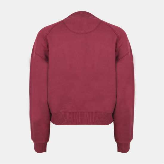 Jack Wills Varsity Crew Ld54 Burgundy Дамски пуловери