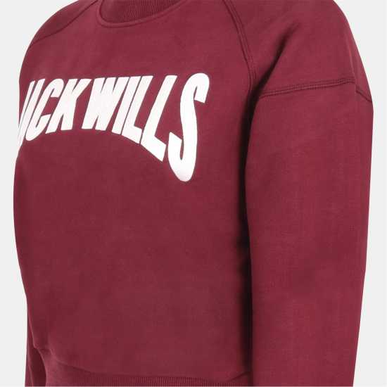 Jack Wills Varsity Crew Ld54 Burgundy Дамски пуловери