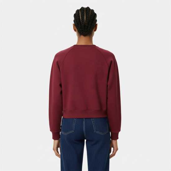 Jack Wills Women's Jw Varsity Crew Sweatshirt Бордово Jack Wills Women's Jw Varsity Crew Sweatshirt Бордово
