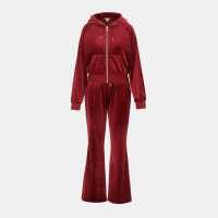 Miso Velour Tracksuit Бордово Miso Velour Tracksuit Бордово