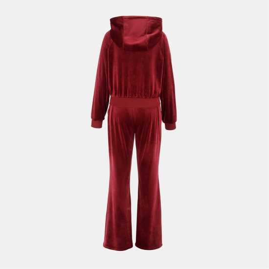 Miso Velour Tracksuit Бордово 