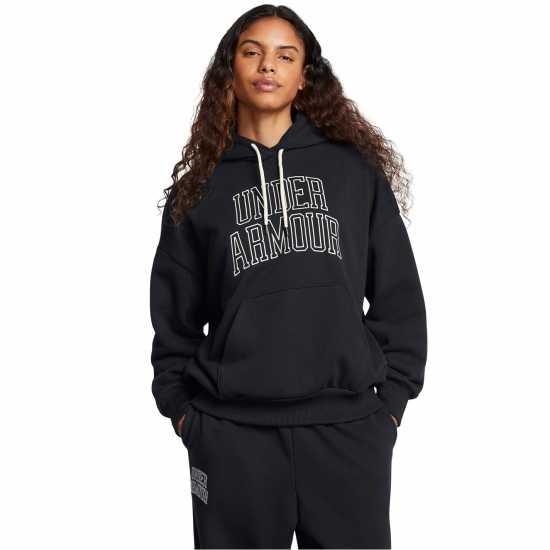 Under Armour Icon Heavyweight Oversized Hoodie Черно 