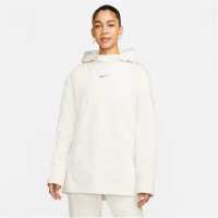 Nike Sportswear Oversized Funnel Hoodie Womens Summit White Дамски суичъри и блузи с качулки