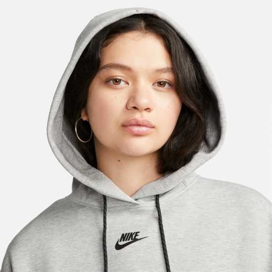 Nike Tech Fleece Hoodie Womens Grey/Black Дамски суичъри и блузи с качулки