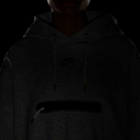 Nike Tech Fleece Hoodie Womens Grey/Black Дамски суичъри и блузи с качулки