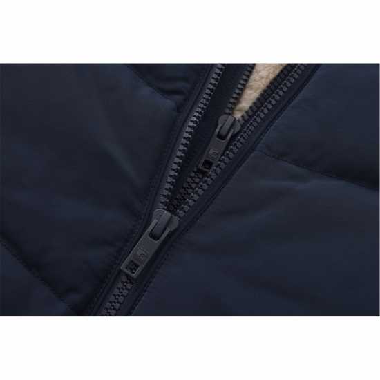 Soulcal Ватирано Елече 2Zip Detachable Hood Padded Gilet Морска синьо 