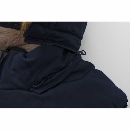 Soulcal Ватирано Елече 2Zip Detachable Hood Padded Gilet Морска синьо 