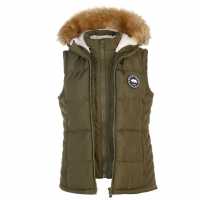 Дамски якета и палта Soulcal Дамска Грейка 2 Zip Gilet Ladies Khaki Soulcal Дамска Грейка 2 Zip Gilet Ladies Khaki Дамски якета и палта