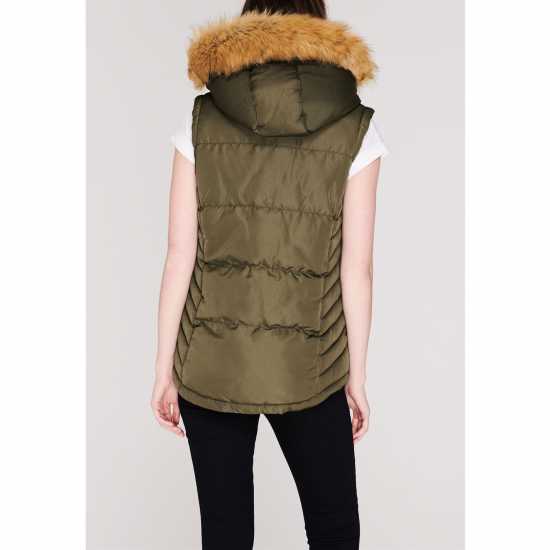 Дамски якета и палта Soulcal Дамска Грейка 2 Zip Gilet Ladies Khaki Soulcal Дамска Грейка 2 Zip Gilet Ladies Khaki Дамски якета и палта
