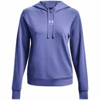 Under Armour Terry Hoodie Baja Blue/White Дамски суичъри и блузи с качулки