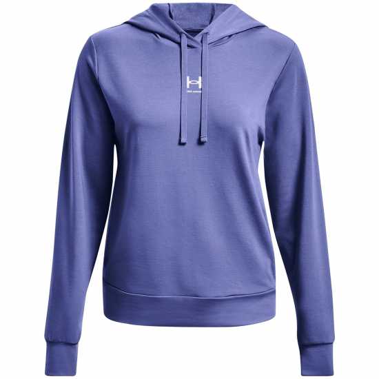 Under Armour Terry Hoodie Baja Blue/White Дамски суичъри и блузи с качулки
