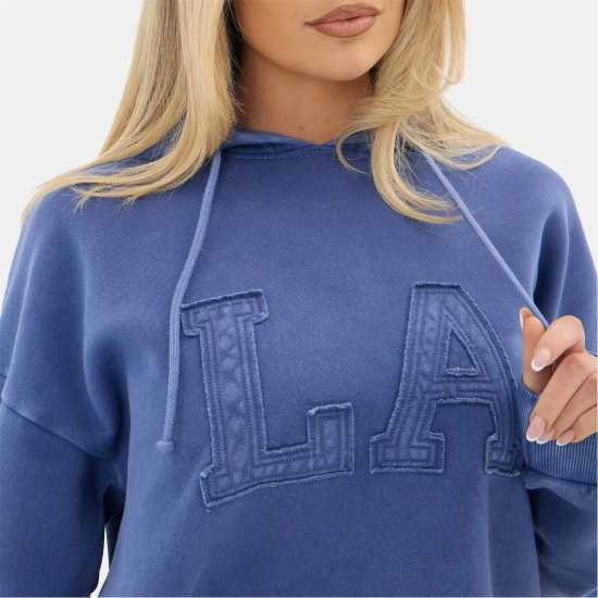 I Saw It First La Embroidered Washed Hoody I Saw It First La Embroidered Washed Hoody